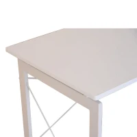 HomCom 48" Sturdy Simple Late Modern Home Office Desk Workstation with Anti-Slip Feet - White(m-5)
