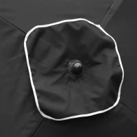 Outsunny 5.8' Compact Portable Round Sun Shade Folding Beach Patio Umbrella - Black(m-9)