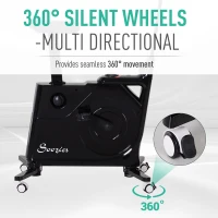 Soozier 2-in-1 Stationary Exercise Bike and Tabletop Workstation with LCD Monitor  Black(m-8)