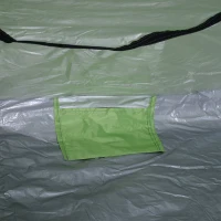 Outsunny Portable Automatic Pop Up Sun Protection Beach Tent Cabana with Door - Green(m-14)