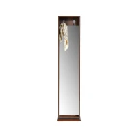 HomCom Swivel Storage Mirror Cabinet - Brown(m-3)