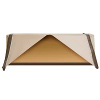 Outsunny 8.5' Outdoor Firewood Log Rack Cover - Beige / Coffee(m-8)