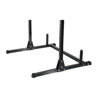 Soozier Adjustable Upper Body Strength Training Power Rack Exercise Stand - Black(m-6)