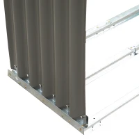 Outsunny 83" Steel Sturdy Firewood Covered Shed Storage Rack - Gray(m-11)