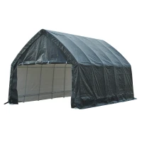 Outsunny 12' x 20' Heavy Duty Enclosed Vehicle Shelter Carport Tent - Gray(m-1)
