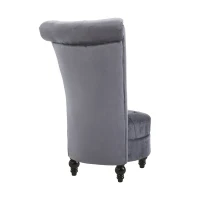 HOMCOM Retro High Back Armless Chair, Button-Tufted, Thick Padding, Royal Design for Living Room, Bedroom(m-5)