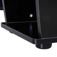 HomCom Computer Desk PC Table Desktop Workstation w/ Monitor Printer Shelf Home Office - Black(m-5)