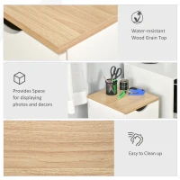 HomCom 3-Drawer Office Storage Supply Craft Organizer Home Furniture - White(m-4)