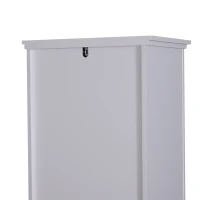 HomCom 67" Tall Modern Wood Free Standing Bathroom Linen Tower Storage Cabinet Narrow Kitchen Cupboard Storage Shelf - White(m-12)