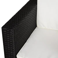 Outsunny Rattan Wicker Sofa Patio Chair w/ Weather-Resistance & Washable Cushion Cover - Pool/Patio/Spa(m-13)