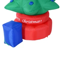 HomCom 7' Tall Outdoor Animated Inflatable Inflatable Christmas Lawn Decoration - Rotating Christmas Tree(m-5)