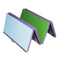 Soozier 6' x 4' x 2" PU Leather Folding Gymnastics / Martial Arts Mat - Pastels(m-2)