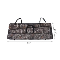 HomCom 50" 3 Rifle Truck Seat Gun Organizer with Pockets - Camouflage(m-3)