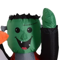 HomCom 5' LED Outdoor Halloween Inflatable Decoration - Monster Pumpkin Party(m-12)