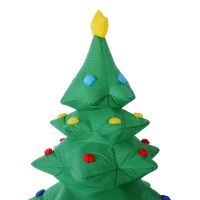 HomCom 7' Tall Outdoor Animated Inflatable Inflatable Christmas Lawn Decoration - Rotating Christmas Tree(m-3)