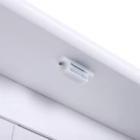 Kleankin Wall Mounted Bathroom Storage Cabinet with Mirror and Double Doors - White(m-8)