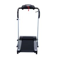 Soozier 500W Portable Electric Folding Treadmill Running Machine with LCD Display - Black(m-3)