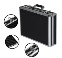 HomCom 18" Lockable Heavy Duty Pistol / Handgun Gun Safety Case - Black(m-6)