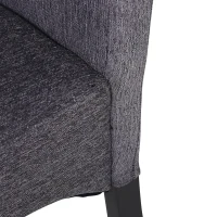 HOMCOM Set of 2 Dining Chair Side Seat with Wood Legs for Dining Room Living Room Grey(m-9)