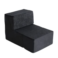 HomCom Fold Down Chair Flip Out Chair - Black(m-2)