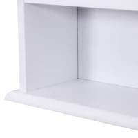 Kleankin Wall Mounted Bathroom Storage Cabinet with Mirror and Double Doors - White(m-10)