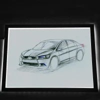 HomCom 19" LED Artist Stencil Board Tracing Table Light Box Pad(m-3)