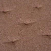 HomCom 30" Oxford Fabric Tufted Upholstered X Leg Storage Ottoman Bench - Brown(m-9)