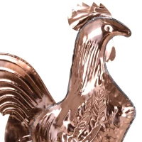 Outsunny Copper Rooster Weathervane for Roofs with Included Mountain Kits Perfect for Decoration in Yard Barn & House(m-7)