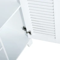 HomCom 32" Modern Country Bathroom Cabinet Cupboard with Rounded Shelves - White(m-11)