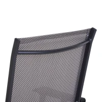 Outsunny 2-Piece Folding Sling Chair Set, Gray - Comfortable Patio Garden Furniture for Relaxation(m-9)