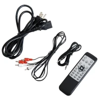 HomCom 80 Watt Portable Remote Control LED Bluetooth Dual Speaker System with Wheels(m-13)