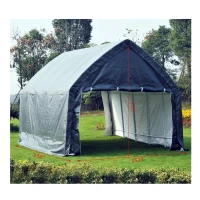 Outsunny 12' x 20' Heavy Duty Enclosed Vehicle Shelter Carport Tent - Gray(m-3)