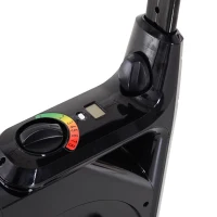 Soozier 2-in-1 Stationary Exercise Bike and Tabletop Workstation with LCD Monitor  Black(m-10)