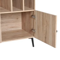 HomCom 47" Contemporary Sideboard Buffet Table Storage Cabinet - Oak(m-9)