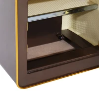 HomCom 16” x 12” x 14” LCD Digital Security Storage Safe Box - Brown(m-9)