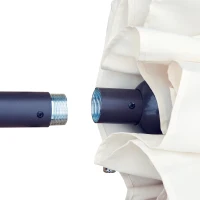 Outsunny 15' Double-Sided Outdoor Patio Market Umbrella with Air Vents - Cream White(m-10)