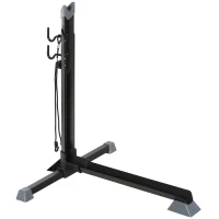 Soozier Adjustable Bike Storage Rack Stand Vertical Dual-Use Metal Frame - Black(m-2)