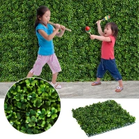 Outsunny 20"x 20" 12 Piece Artificial Boxwood Hedge Mat Panels Outdoor Patio - Clover(m-2)