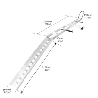 Heavy Duty Aluminium Motorcycle Dirt Bike Scooter Carrier Hitch Rack Hauler Trailer with Loading Ramp Double-hung Arm - IKURAM(m-4)