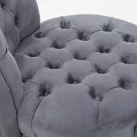 HOMCOM Retro High Back Armless Chair, Button-Tufted, Thick Padding, Royal Design for Living Room, Bedroom(m-10)