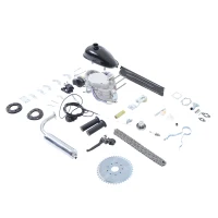 Aosom 60cc 2 Stroke Gas Engine Motor Kit for 26" or 28" Bicycle - Silver(m-2)