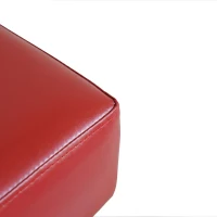 Homcom 15" Rectangular Faux Leather Padded Ottoman Footrest Bedroom Entry Hall Stool Chair Seating - Red(m-4)