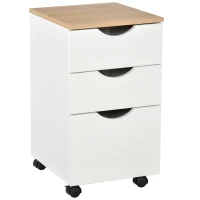 HomCom 3-Drawer Office Storage Supply Craft Organizer Home Furniture - White(m-2)