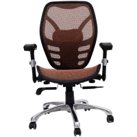 HomCom Mesh Ergonomic Home Office Desktop Computer Chair - Orange(m-2)