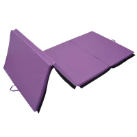 Soozier 6' x 4' x 2" PU Leather Folding Gymnastics / Martial Arts Mat - Purple(m-7)