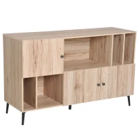 HomCom 47" Contemporary Sideboard Buffet Table Storage Cabinet - Oak(m-6)