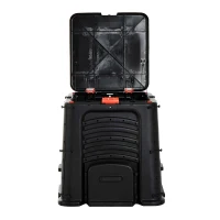 Outsunny 400L Organic Waste Compost Bin - Black(m-8)
