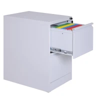 Vinsetto 28" Metal 2 Drawer Vertical Locking Office Filing Cabinet - White(m-8)