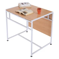 HomCom 47" Versatile Wood Top Drop Leaf Office Computer Desk Folding Side Table - White(m-13)
