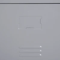 Vinsetto 71" 2 Tier Freestanding Steel Metal Lockable Employee Wall Locker Storage Cabinet - Grey(m-9)